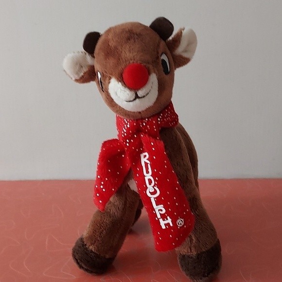 RUDOLPH THE RED NOSED REINDEER 9" Plush Holiday Christmas - Picture 5 of 10